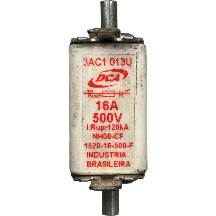 Fusível Ultra Rápido aR NH00 DCA 3AC1 013U 16A 500v 120kA - Cabo Eletro