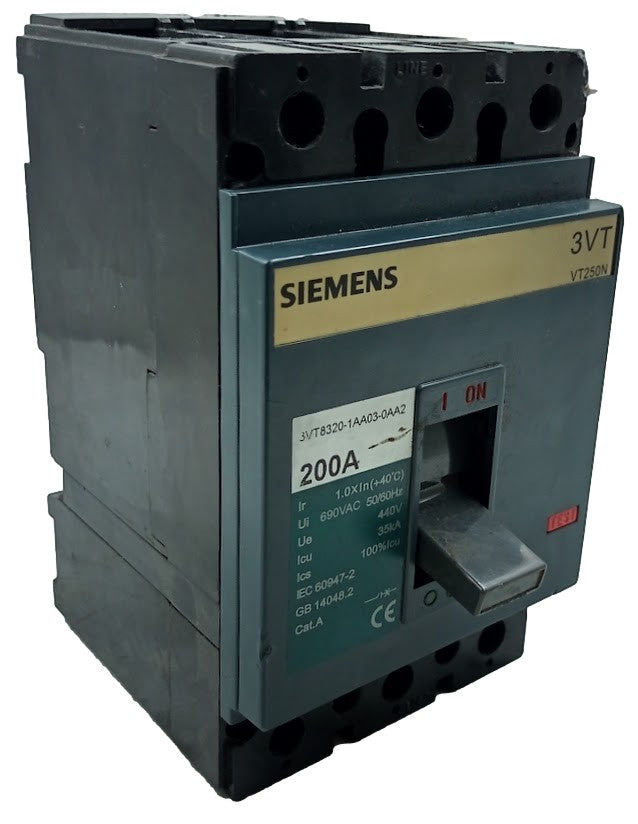 Disjuntor Caixa Moldada Siemens 3VT8320-1AA03-0AA2 200A - Cabo Eletro