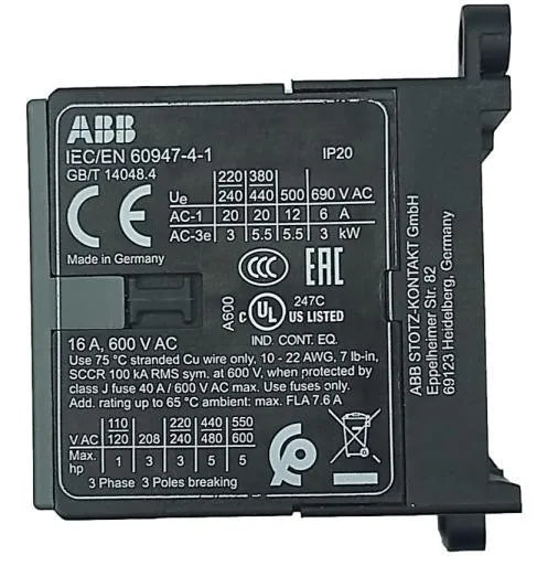 Mini Contator ABB BC7-30-10-04 GJL1313001R0104 110-125v - Cabo Eletro