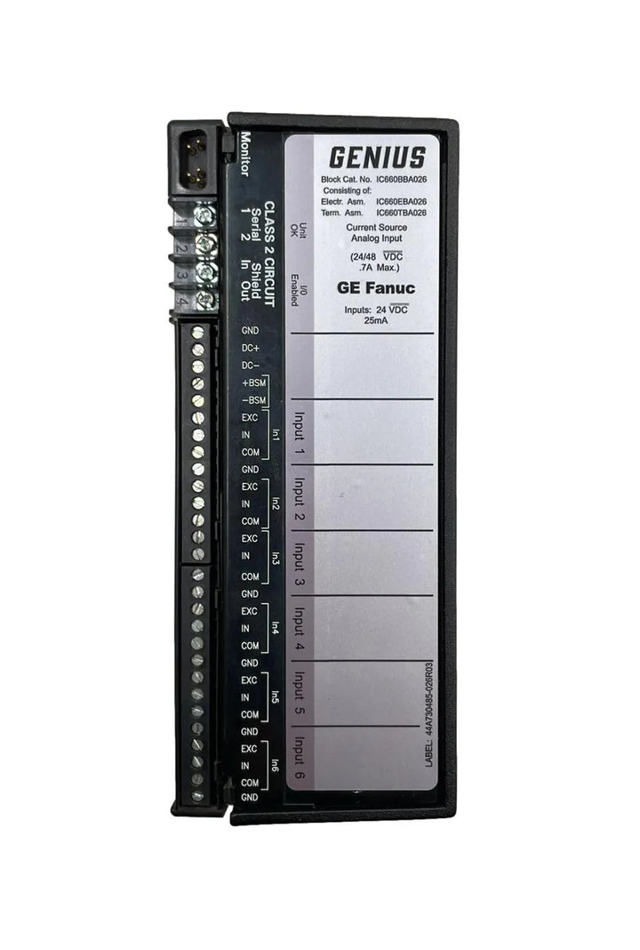 Módulo de Entrada Analógico GE FANUC IC660TBA026CAM 24/48vdc - Cabo Eletro