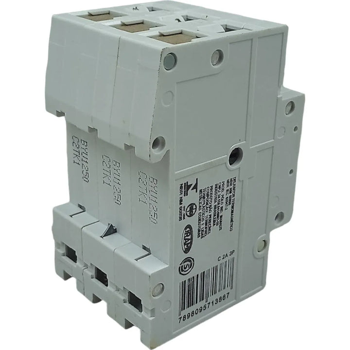 Disjuntor Tripolar Siemens 5SX23 Curva C 2A 400v 6kA - Cabo Eletro