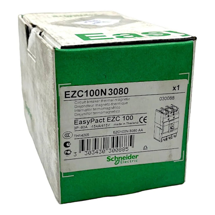 Disjuntor Caixa Moldada Schneider EZC100N3080 80A 415v 15kA - Cabo Eletro