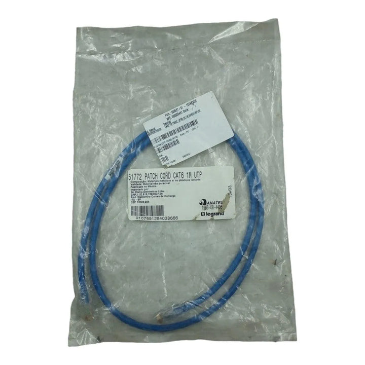 Patch Cord azul CAT6 Legrand 1M 1963-08-4405 - Cabo Eletro