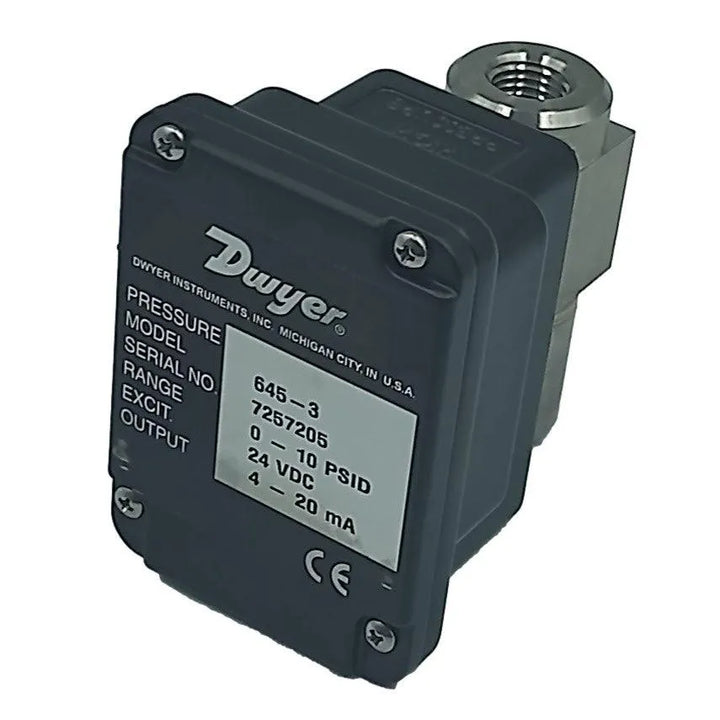 Transmissor de Pressão Dwyer 645-3 0/10 psid 24vdc 4-20Ma - Cabo Eletro