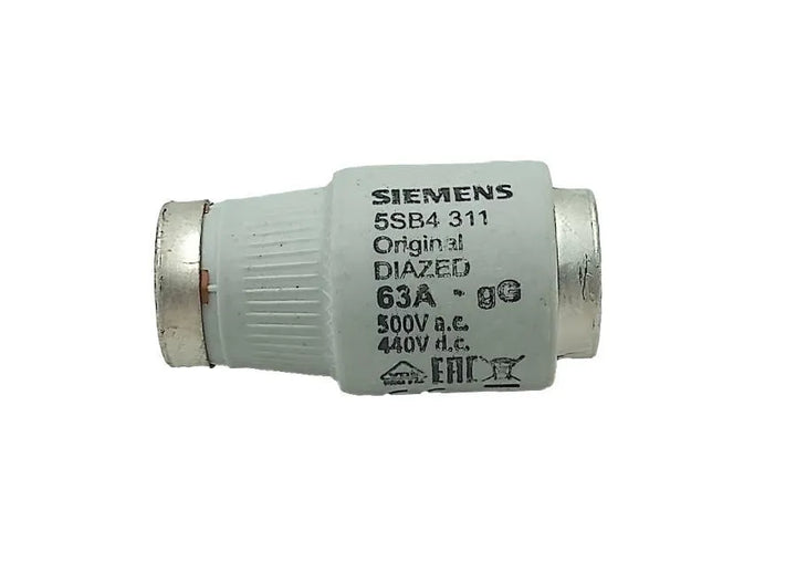 Fusível Diazed DIII Siemens 5SB4 311 63A 500v gG - Cabo Eletro