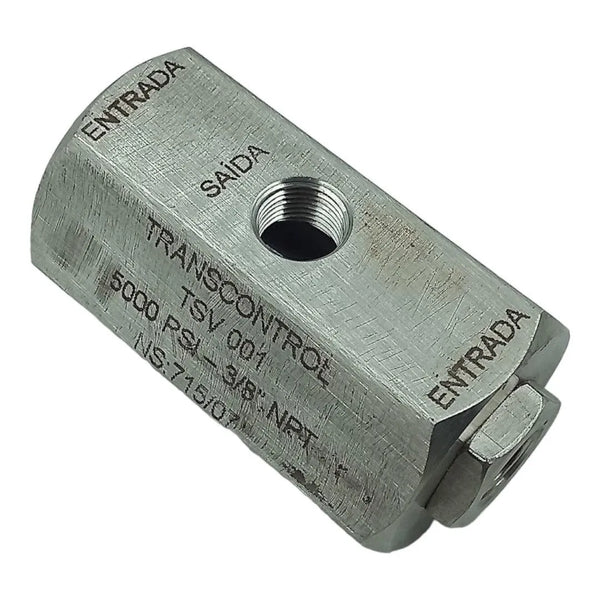 Válvula Retenção Transcontrol TSV 001 5000psi - 3/8 npt - Cabo Eletro