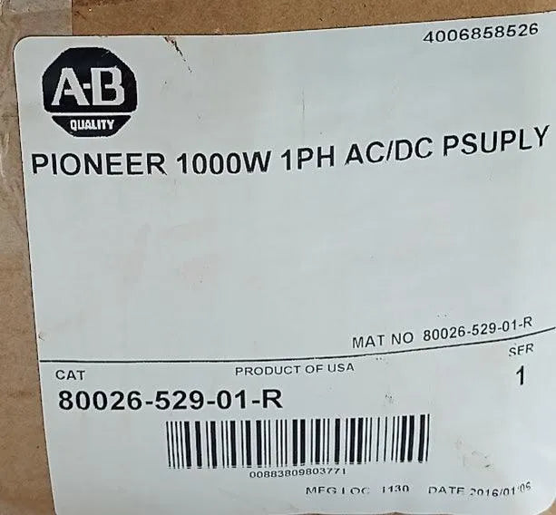 Fonte de Alimentação Allen-Bradley 80026-529-01-R 1000W 1PH - Cabo Eletro