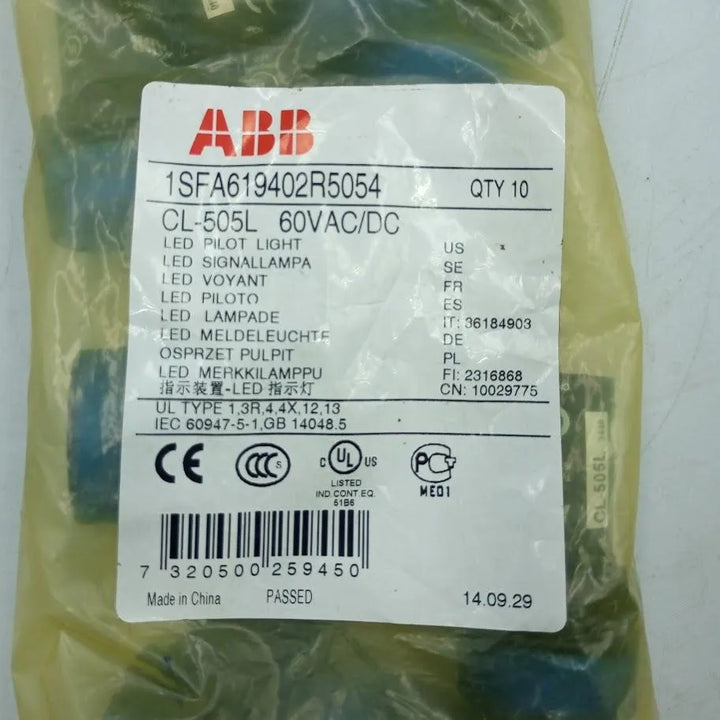 Sinaleiro Azul Led ABB 1SFA619402R5054 CL-505L 30x52mm - Cabo Eletro