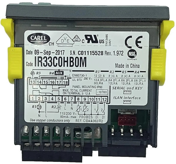 Controlador de Temperatura Carel IR33COHBOM - Cabo Eletro