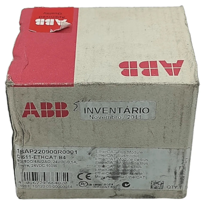 Módulo de Barramento Abb CL511-ETHCAT 1SAP220900R0001 100W - Cabo Eletro