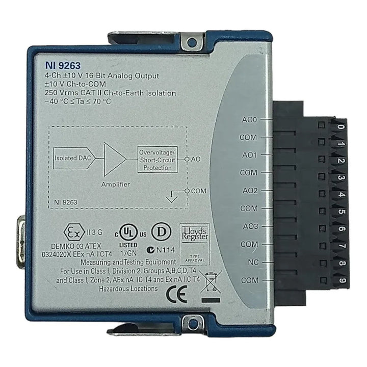 Módulo de Saída National Instruments NI-9263 4cH 10v 16Bit - Cabo Eletro