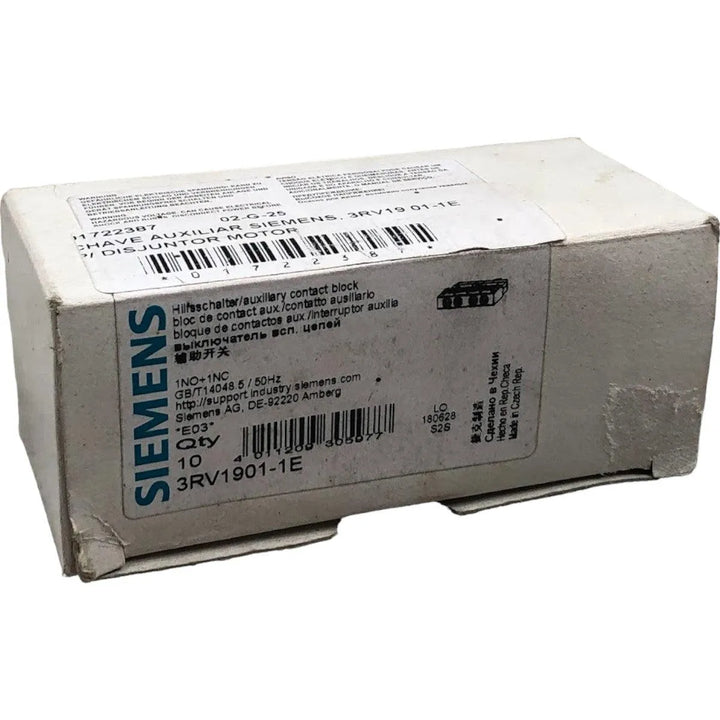 Bloco de Contato Auxiliar Siemens 3RV1901-1E 1NA+1NF - Cabo Eletro