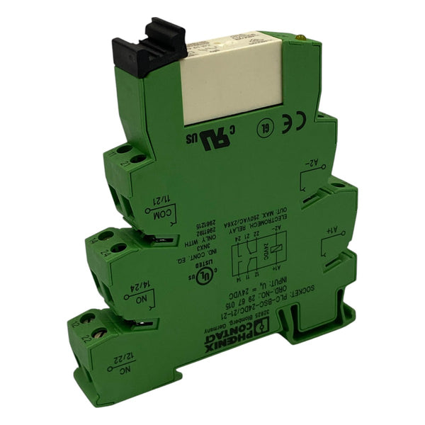 Base+Relé Phoenix Contact PLC-RSC-24DC/21-21 2961192 8A 250V - Cabo Eletro