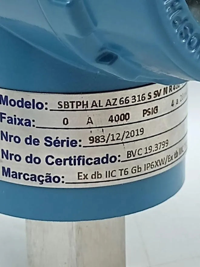 Transmissor de Pressão Sabi SBTPH 0 A 4000 Psig - Cabo Eletro