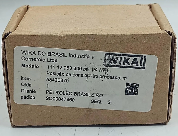 Manômetro Wika 111.12.063 300 Psi 1/4NPT DN 60mm - Cabo Eletro