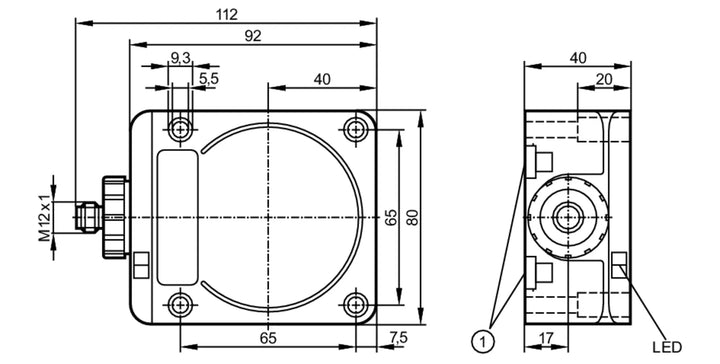 Sensor Indutivo Eletrônico Efector Ifm ID5055 250MA 10-36VDC - Cabo Eletro