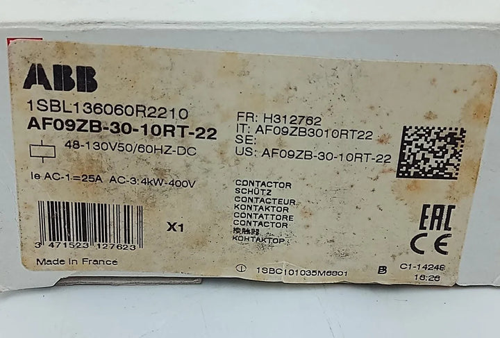 Contator Tripolar ABB AF09ZB-30-10RT-22 48-130v 25A - Cabo Eletro