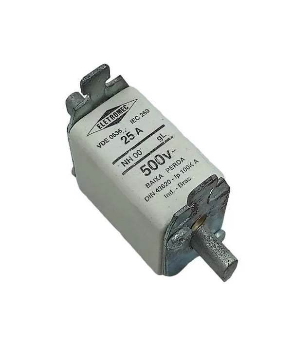 Fusivel Nh00 Eletromec 25A 500V NH 00 gL - Cabo Eletro