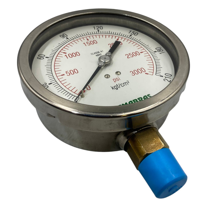 Manômetro Wika DN 105mm 0 a 3000Psi x 0 a 210KGF/cm² 1/2NPT - Cabo Eletro