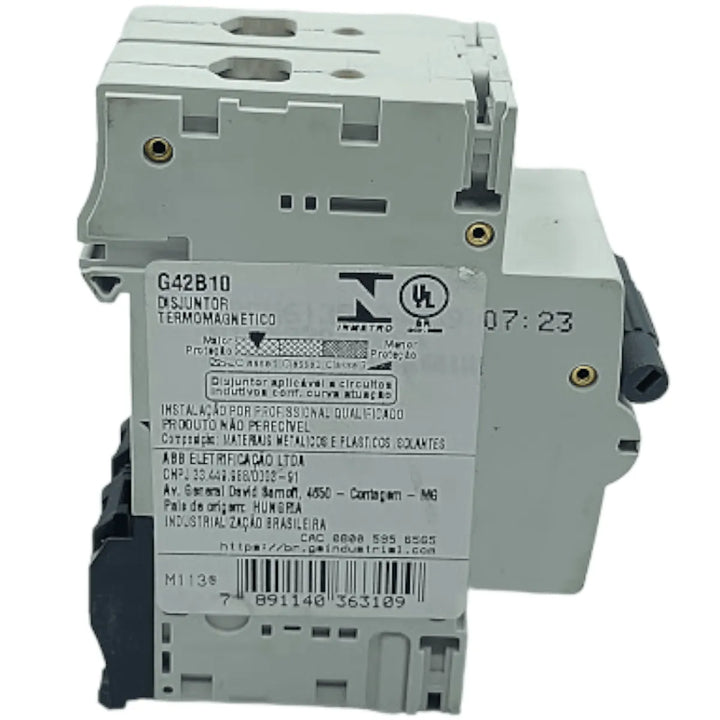 Disjuntor Bipolar GE G42B10 4,5KA 230/400V 10A - Cabo Eletro