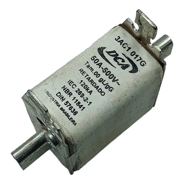 Fusível Retardado NH00 DCA 3AC1017G 50A-500V 120KA - Cabo Eletro