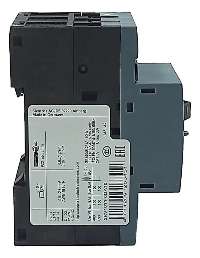 Disjuntor Motor Siemens 3RV1011-0DA10 0,22-0,34A - Cabo Eletro