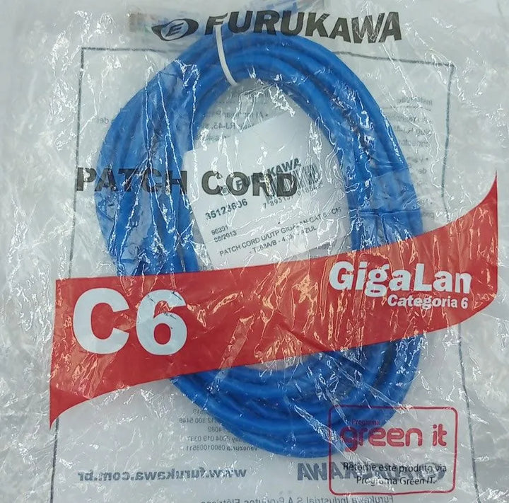 Patch Cord Furukawa 35123606 CAT.6 T568A/B 4M 02 PÇS - Cabo Eletro