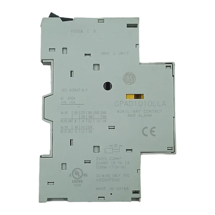 Bloco de Contato Auxiliar Ge GPAD1010LLA 1NA 10A 690V - Cabo Eletro