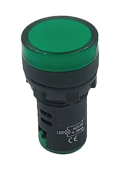 Sinaleiro Led Verde 220v 20mA - Cabo Eletro