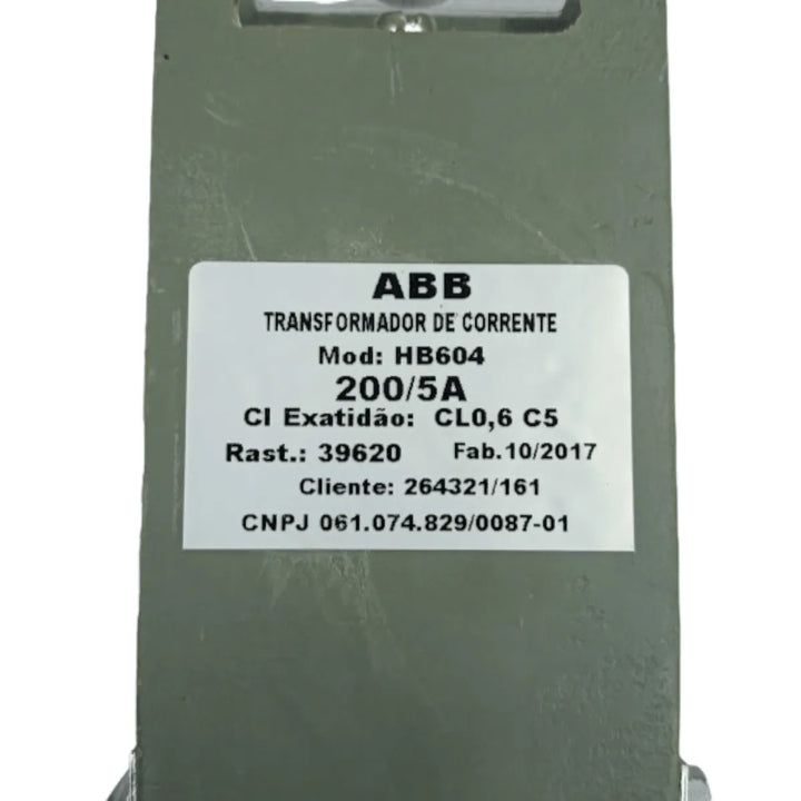 Transformador de Corrente ABB HB604 200/5 - Cabo Eletro