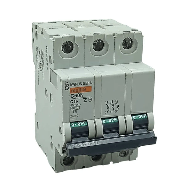 Disjuntor Tripolar Merlin Gerin C60N C16 Curva C 16A 400V - Cabo Eletro