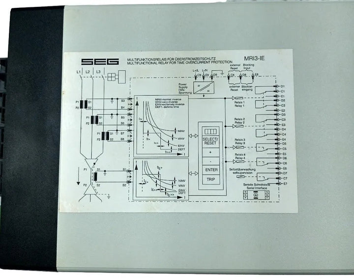 Relé de Proteção WoodWard SEG MRI3I5R5DM 5A 16-360v 50/60Hz - Cabo Eletro