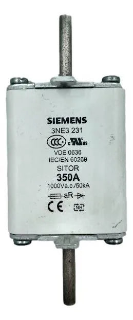 Fusível Ultra-Rápido NH1 Siemens 3NE3-231 350A 1000v 5kA - Cabo Eletro