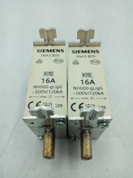 Fusível Siemens 3na3 805 16a Kit 2 Peças - Cabo Eletro