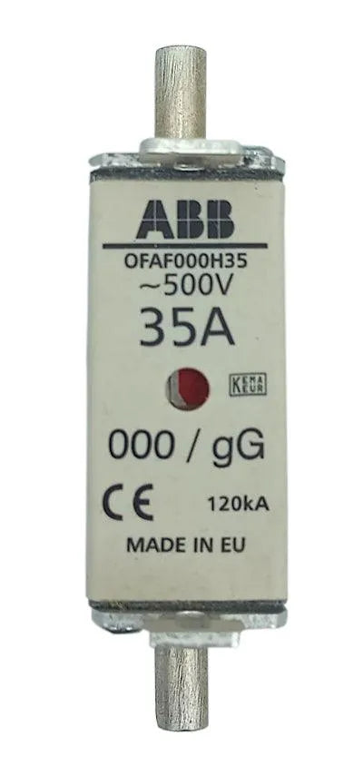 Fusível ABB OFAF000H35 35A 500V 120kA 000 / gG Kit 3 pçs - Cabo Eletro