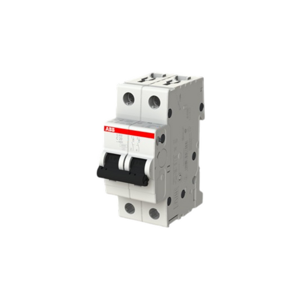 Disjuntor Bipolar ABB S202-C20 Curva C 20A 400V 6kA - Cabo Eletro