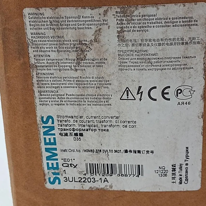 Transformador de Corrente Siemens 3UL2203-1A 0,3A - Cabo Eletro