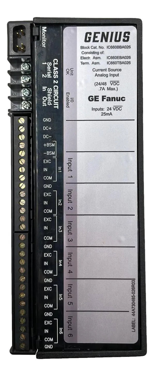Módulo Eletrônico GE Fanuc IC660EBA026L 24/48 VDC - Cabo Eletro