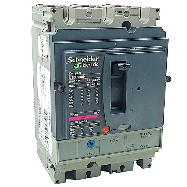 Disjuntor Caixa Moldada Schneider NSX100H 800V 8KV 40A - Cabo Eletro