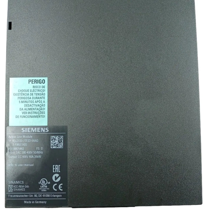 Módulo de Linha Ativa Siemens 6SL3130-7TE23-6AA3 60A 36kW - Cabo Eletro