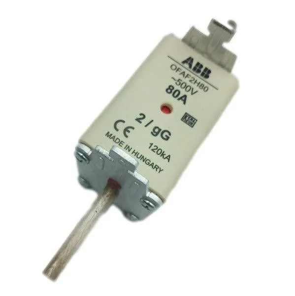 Fusível ABB OFAF2H80 1SCA02627R5200 80A 500V 2/gG 120kA - Cabo Eletro