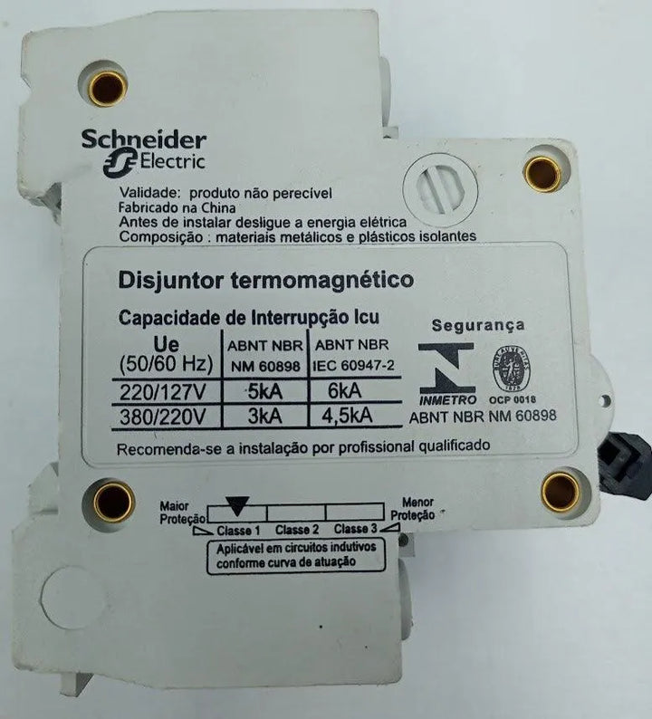 Disjuntor Bipolar Merlin Gerin K32A B6 240/415v 50/60Hz - Cabo Eletro