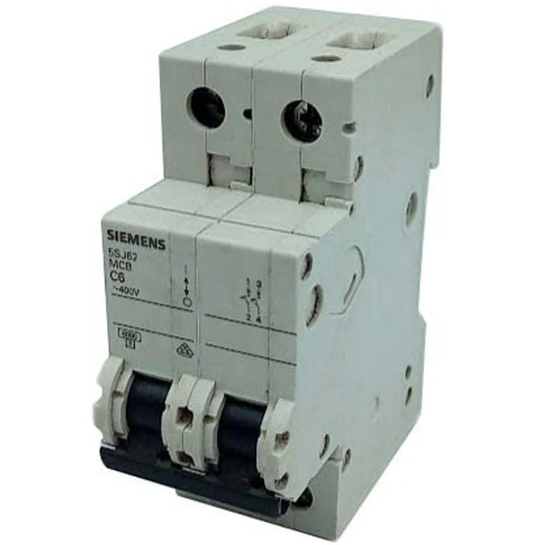 Disjuntor Bipolar Siemens 5SJ62 MCB C6 400v - Cabo Eletro