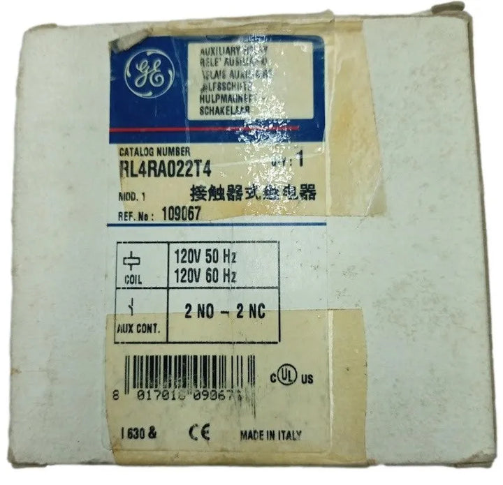 Contator GE RL4RA022T4 120v 50/60Hz 2NO 2NC - Cabo Eletro