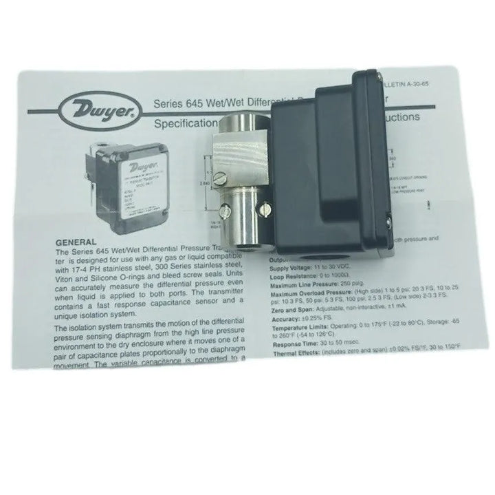 Transmissor de Pressão Dwyer 645-3 0/10 psid 24vdc 4-20Ma - Cabo Eletro