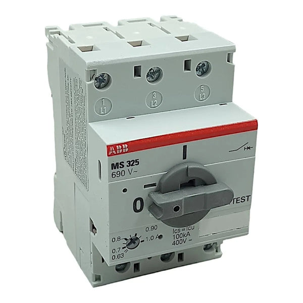 Disjuntor Motor ABB MS325-1 0.63-1.0 A - Cabo Eletro