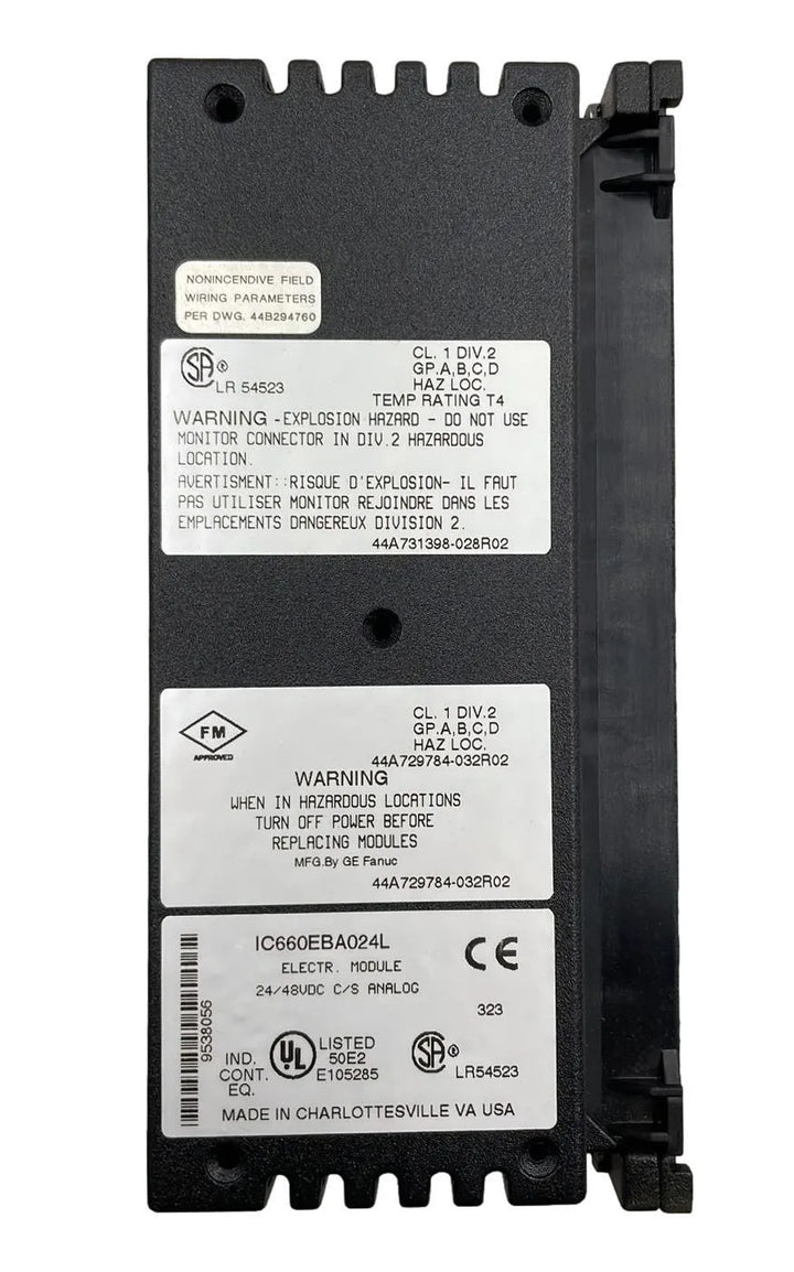 Módulo De E/s Analogico Ge Fanuc Ic660eba024l 24/48vdc - Cabo Eletro