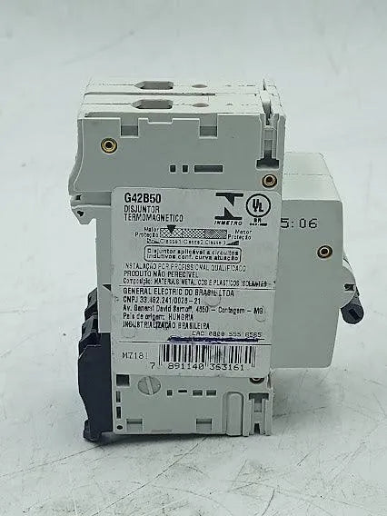 Disjuntor Bipolar GE G42B50 4,5KA 230/400V 50A - Cabo Eletro