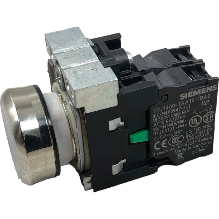 Botão Iluminado Siemens 3SU1152-0AB60-1BA0 22mm 24v 1NA - Cabo Eletro