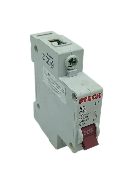 Disjuntor Monopolar SD Steck Curva C 20A - Cabo Eletro